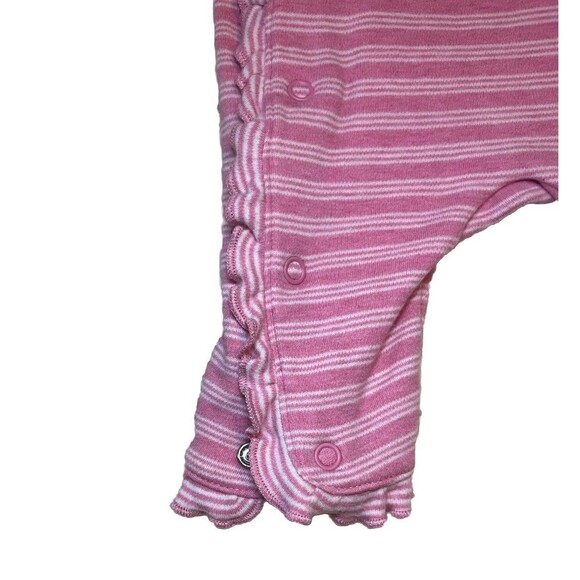 Ralph Lauren Vintage 90’s Pink Pajama With Cute Buttons White Striped Size 3M - Picture 7 of 9
